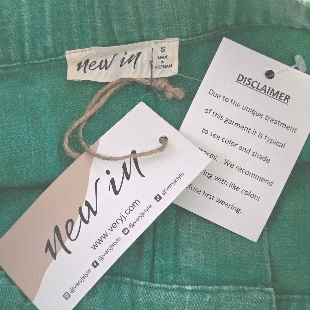 Very J New In Green Cargo Mini Skirt Mineral Wash Cotton Utility NS50068 Small - Picture 4 of 7